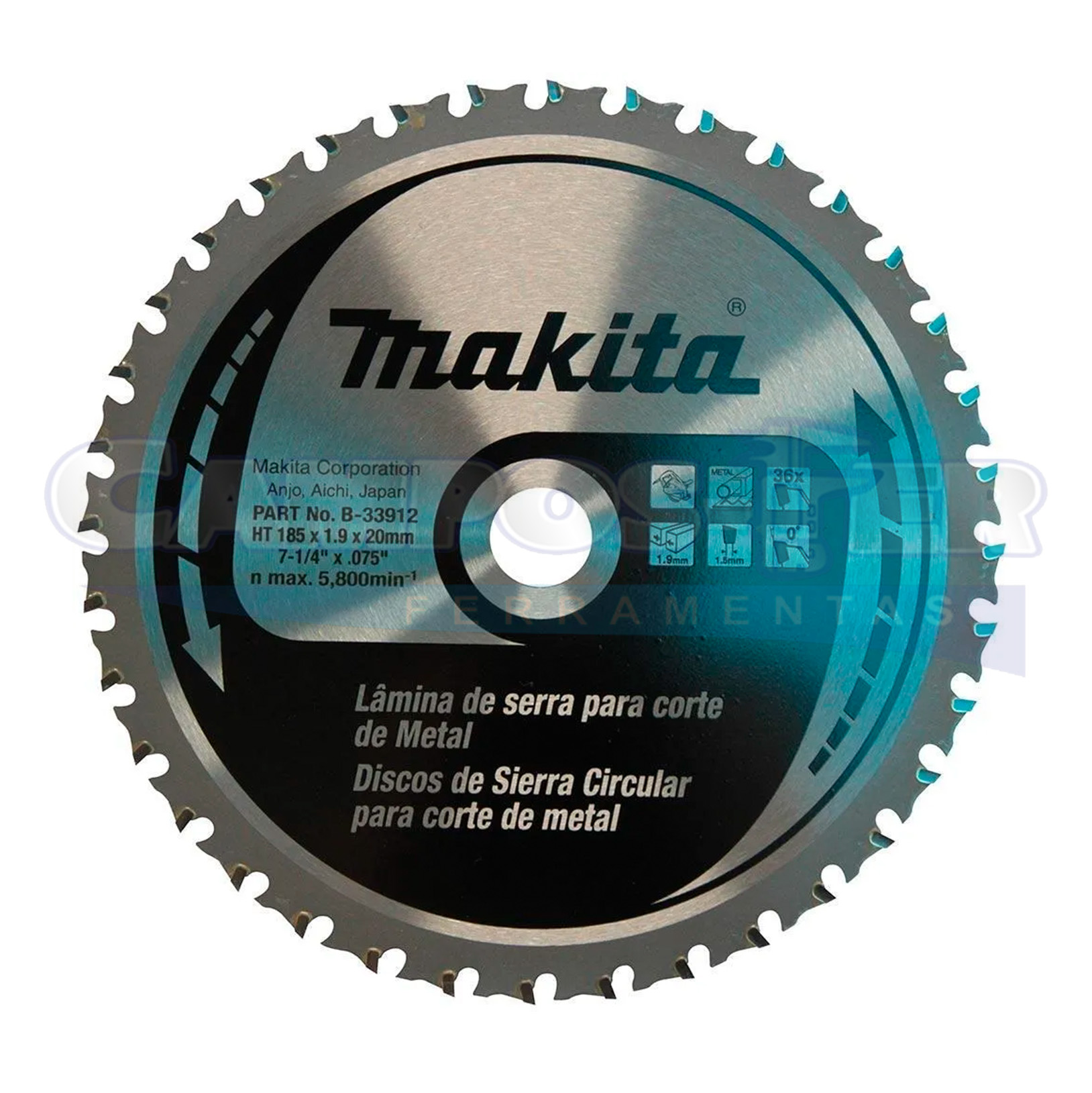 Lamina Serra Metal 185 X 20 X 36d (4131) Makita B-33912